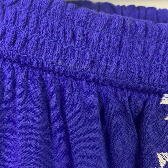 FLYING TOMATO Blue Off Shoulder Embroidered Dress - Picture 8 of 11